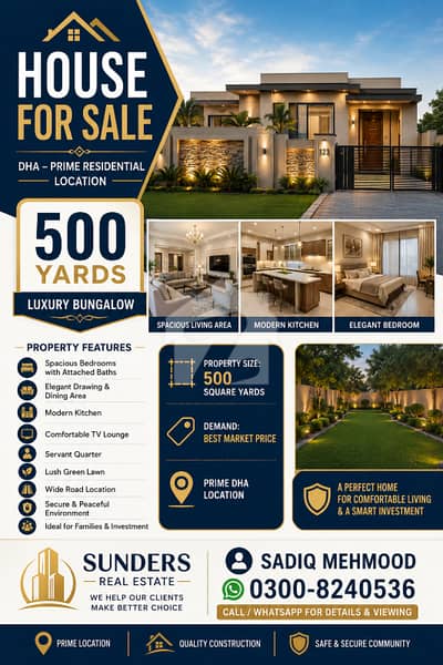 Why Settle for One Unit When You Can Own Two? Make the Better Choice | Dha Ph 6 500 Yards 6 Bed DD. 2 Unit House On Street Off Khe Rahat Call Sunders Real Estate. Book a Visit Today