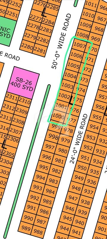 Gold Block 50 Feet Road Facing Gold Block 50 Feet Road Facing