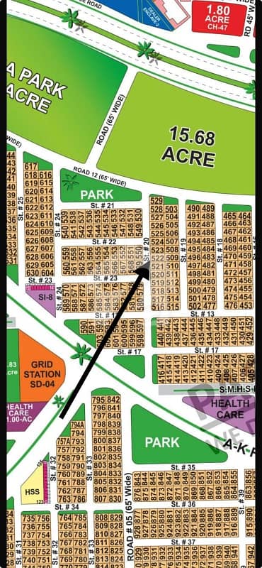 DHA Multan Sector I 1 Kanal Residential Plot Near To Park, Masjid And Commercial.