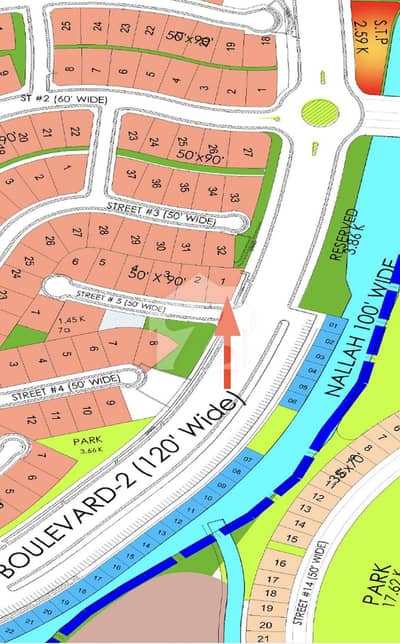Blvd Corner Reasidential Plot For Sale