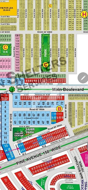 10.67 MARLA COMMERCIAL PLOT FOR SALE ON PINE AVENUE KHAYABAN-E-AMIN