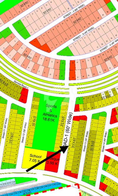 10 Marla Plot on 60feet wide Road 1 ME1