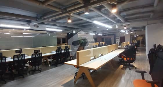 At Main Shahrah E Faisal 10000 Square Feet Fully Furnished Office With Huge Car Parking Area