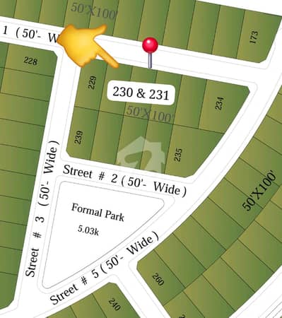 22 Marla Pair Solid Land Near Park