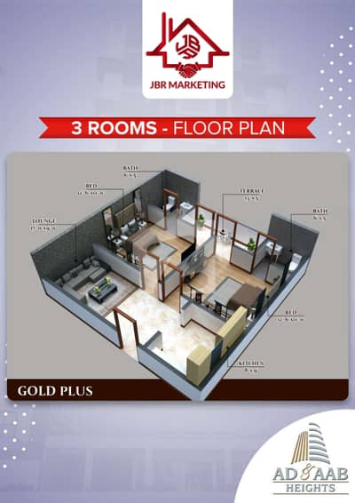 Plot # 5-D/3, Nazimabad, Khilafat Chowk, 3Bed 875sq Ft, Apartment For Sale In 4 Year Easy Installment Plan | Prime Location