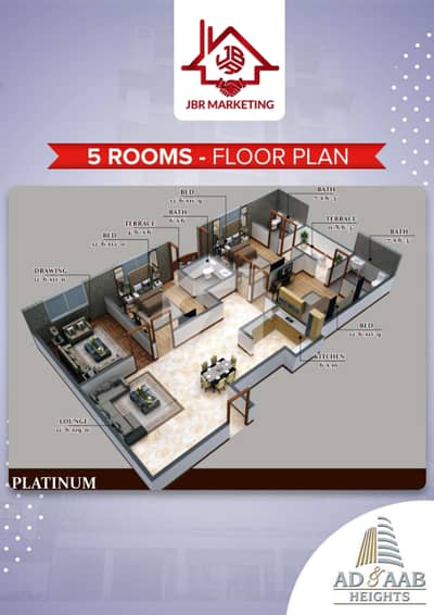 Plot # 5-D/3, Nazimabad, Khilafat Chowk, 5Bed, 1350sq Ft, Apartment For Sale In 4 Year Easy Installment Plan | Prime Location