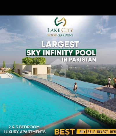 لیک سٹی روف گارڈنز لیک سٹی,رائیونڈ روڈ,لاہور میں 2 کمروں کا 5 مرلہ فلیٹ 3.42 کروڑ میں برائے فروخت۔