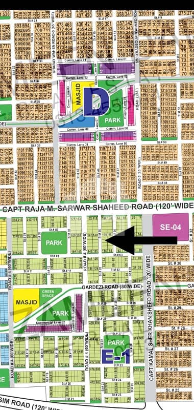DHA Multan Sector E 10 Marla Residential Plot Near To Park, Masjid And Commercial.
