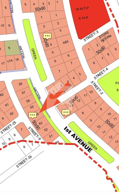 Front Back Open Residential Plot For Sale