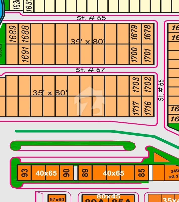 35x80 (11 Marla) plot near Markaz Available 35x80 (11 Marla) plot near Markaz Available