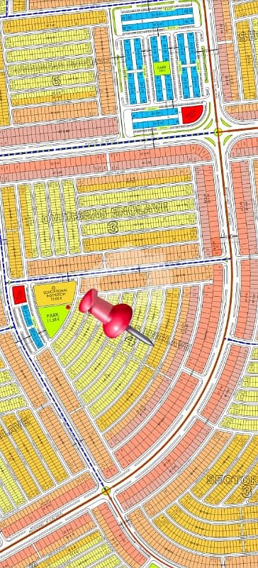 8 MARLA INVESTOR RATE RESIDENTIAL PLOT FOR SALE IN OVERSEAS ENCLAVE 4 FAISAL TOWN PHASE 2 ISLAMABAD