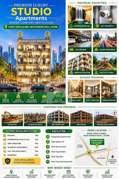 Luxury Studio Apartment for Sale 281 SQFT Flexible Payment Plan Prime Downtown Location Luxury Studio Apartment for Sale 281 SQFT Flexible Payment Plan Prime Downtown Location