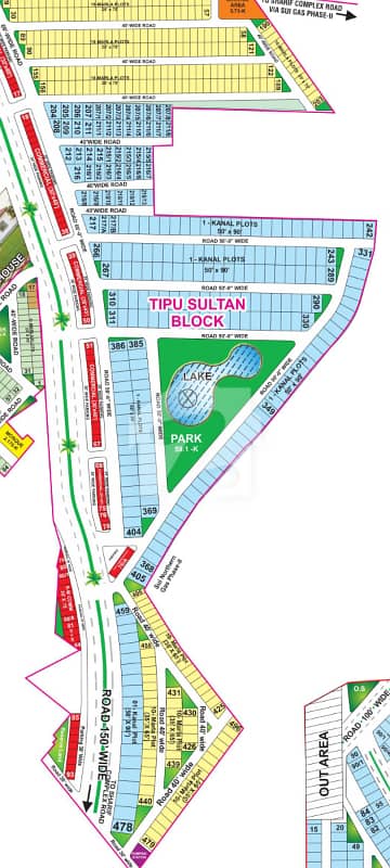 249 No. Tipu Sultan Block 20-Marla 50 Feet Road Residential Plot In 250 Lakh Final. All Dues Clear Deal, Best Location For Constructing Your Dream House In Bahria Town Lahore