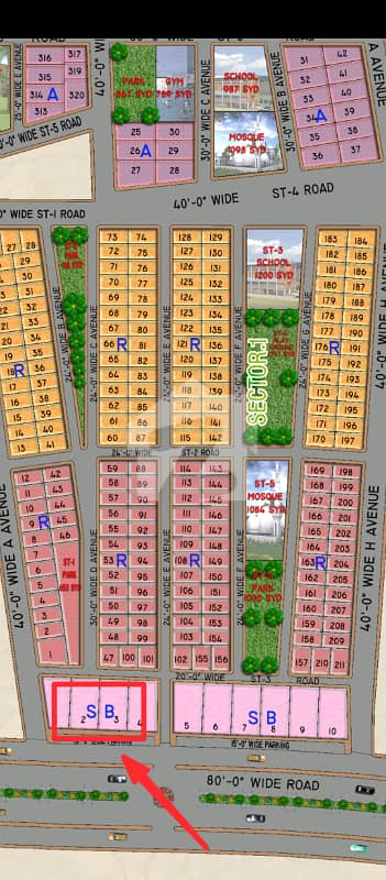 400 sq yards SB commercial plot for sale in Falaknaz Dreams Villas