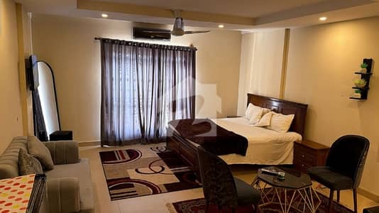 Bahria Enclave Sector A Cube Studio Furnished Apartment For Rent Residental Building Closed to Main Gate & School