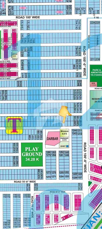 1 Kanal Plot For Sale In Dha Phase 7 Block T Demand 375lac