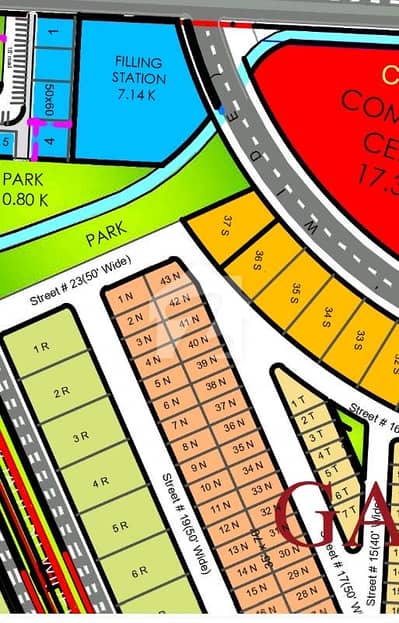 Taj Residencia, Gardenia Block, 10 Marla Plot#3N For Sale
