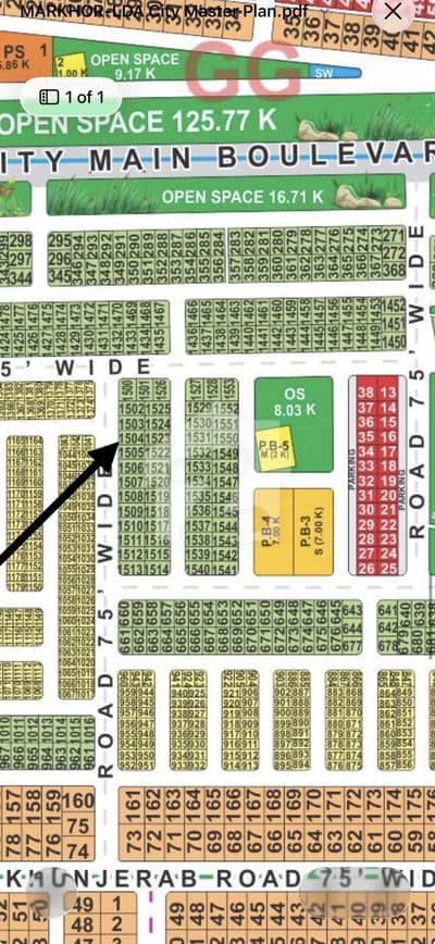 10 marla 75ft road C block plot