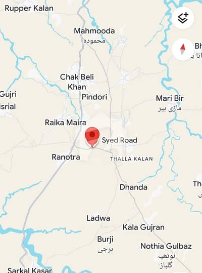 چک بیلی روڈ راولپنڈی میں 16 کنال صنعتی زمین 1.9 کروڑ میں برائے فروخت۔