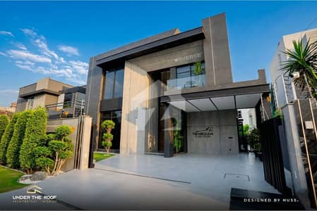 1 Kanal Top Quality Build Luxurious Beautiful Modern Design Villa Double Height Lounge Double Height Lobby With Basement For Sale In DHA Lahore Phase 8 Prime Location Near To Park Mosque Commercial