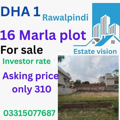 DHA 1 sector 16 Marla plot For sale