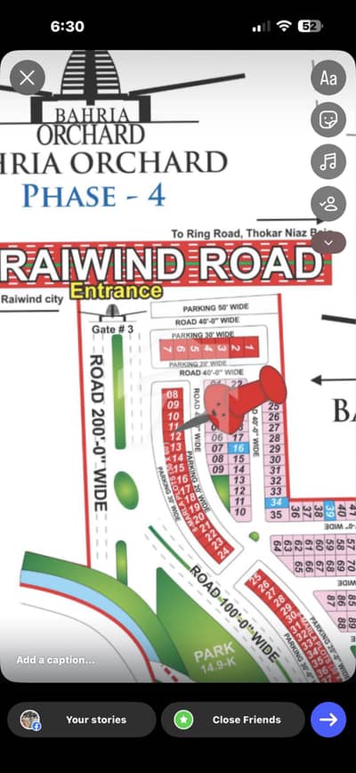 8 Marla Commercial Plot Bahria Orchard Phase 3
