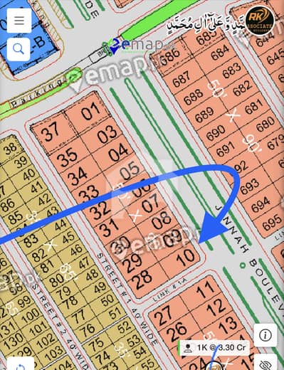 Main boulevard 1 kanal plot for sale corner plot in Block A solid land Main boulevard 1 kanal plot for sale corner plot in Block A solid land