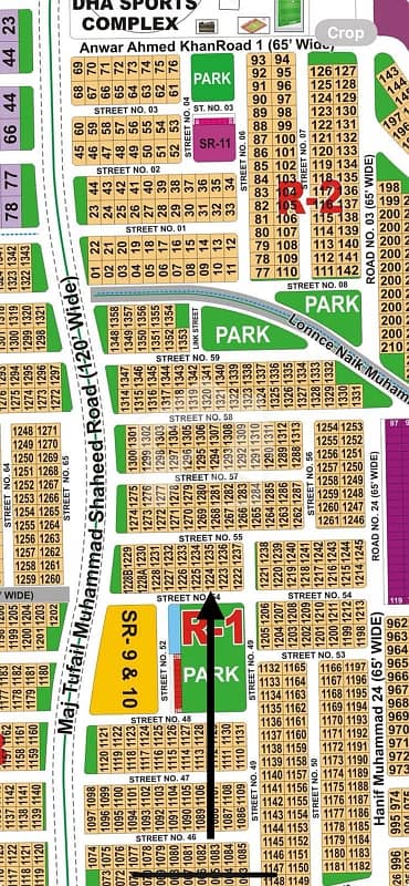 DHA Multan Sector R 1 Kanal Park Facing Residential Plot Near To Park, Masjid And Commercial.