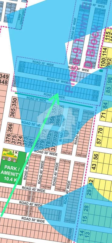 On 60 Feet Road Plot No-2177 Block D - 5 Marla Plot Facing Kanal On Top Location of Phase 9 Town DHA Lahore For Urgent Sale