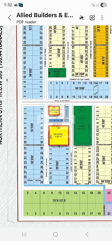 1 Kanal ( 50*90 ) Near to Masjid , Park , School. Level Plot + Next Street to Main Boulevard.