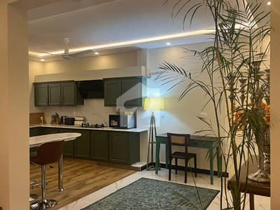 F-10 Fully Furnished Ground Portion Proper 2 Bedrooms, 2 Attached Bathrooms Drawing Dinning, Kitchen, TV Lounge Servant Quarter, Separate Gate