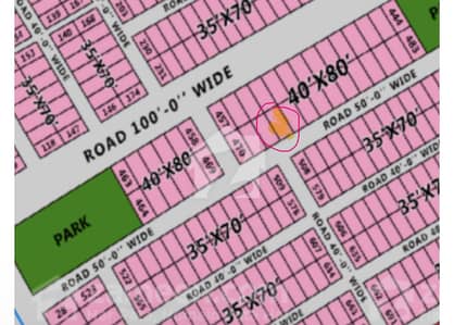 CDA property, 14 Marla, Plot # 473, 50 Ft Wide Road , Level Plot , Solid Land , Park Street
