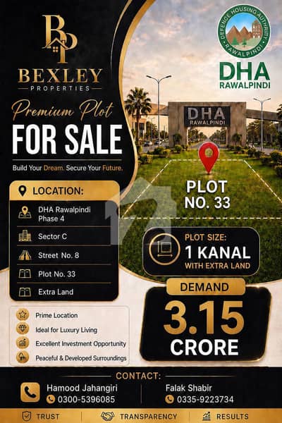 DHA Phase 4 Sector C 1 Kanal Available for sale
