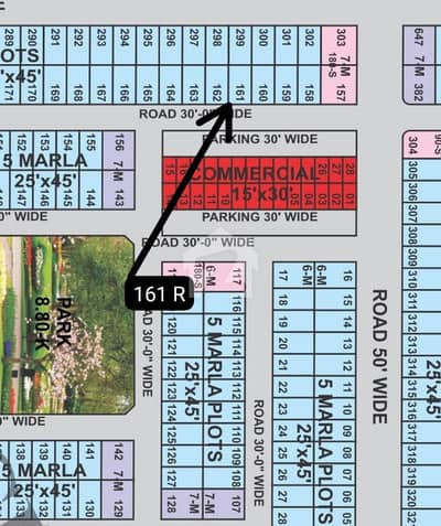5 MARLA PLOT FOR SAL AT R BLOCK #161