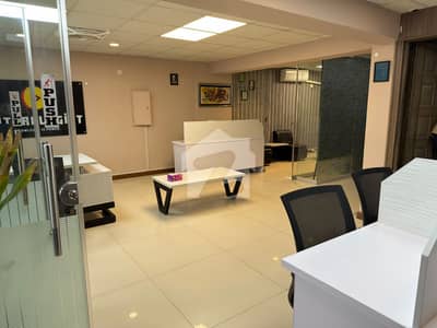 Premium Furnished Office for Rent 1000 Sqft Mezzanine Floor in Blue Area Near Kulsum International Hospital