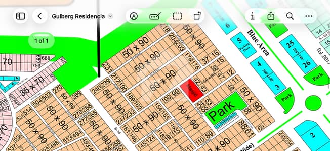 Gulberg Residencia - Block B Residential Plot Sized 1 Kanal For sale