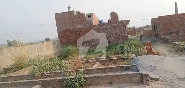 5 Marla Plot With Foundation Completed Work Dump Lavelnext To 50ft Road Few Steps From 200ft Near New Defence Road And Ferozepur Road Gajjumate Lahore