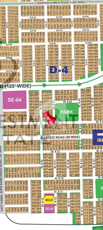 DHA Multan sector E 1 kanal residential plot on 80ft road near to park Masjid and commercial.