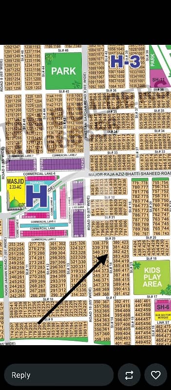 DHA Multan sector H 1 kanal residential plot near to Park, Masjid and commercial. Direct access to 300ft road.