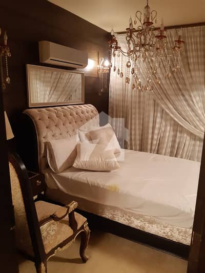 Extra Luxury West Open Full Furnished 3-Bedrooms Lounge Apartment For Rent in DHA Phase 6 Big Bukhari