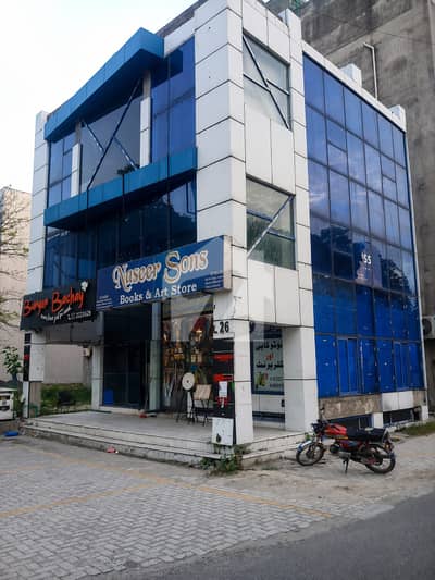 Corner 960 Sq Ft Commercial Building 3 Side Open For Sale In DHA Phase 8 Lahore.