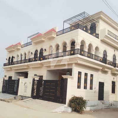 5.50 Marla Spanish Double Storey Corner House For Sale In Model City Main Boulevard Location