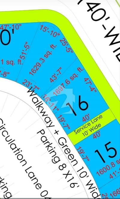 Semi Corner Commercial Plot with 40 Front and Extra land