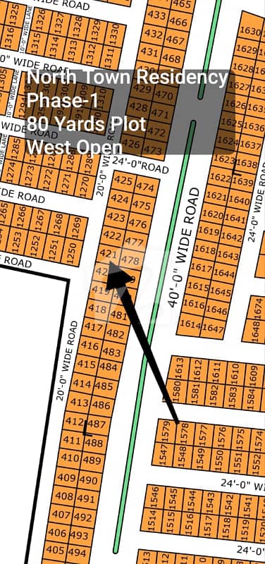 80 Sq Yards Plot for Sale- West Open-Block Executive Ext.