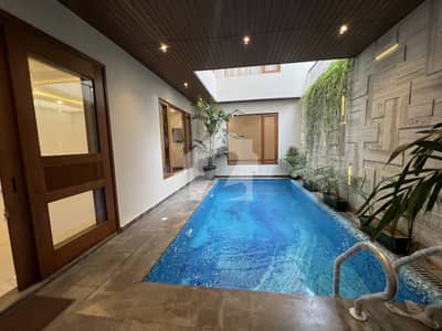 500 yards Brand New Top Quality Bungalow with Pool Basement Semi Furnished Available for Sale