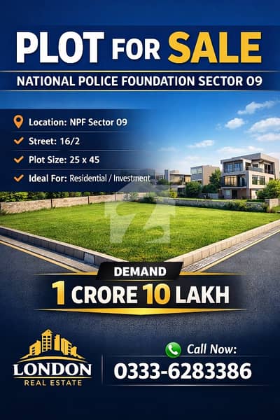 Plot for Sale National Police Foundation (NPF) Sector 09