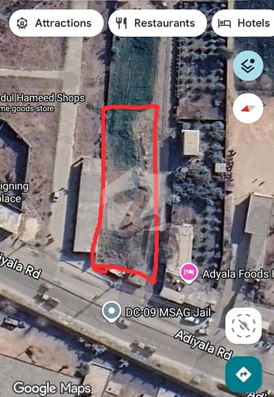 2 Kanal Corner Commercial Plot For Sale On MaIn Adiala Road Opposite Adiala Jail