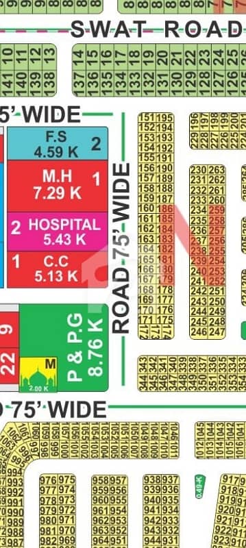 LDA city Lahore N block 5 Marla on 75 ft road facing park plot for sale