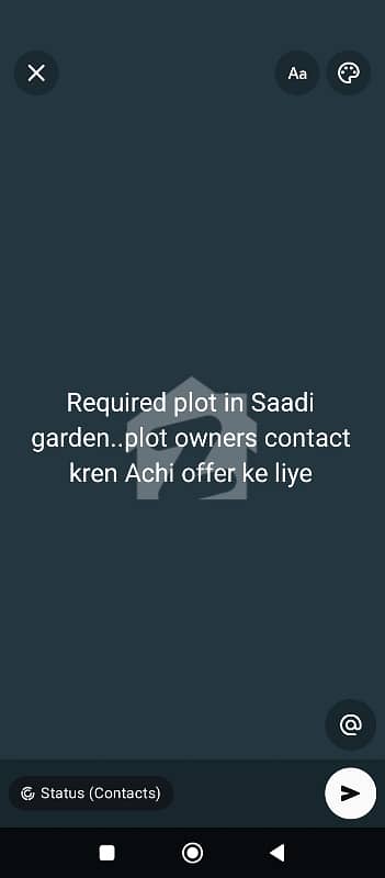 plot required in Saadi garden plot required in Saadi garden