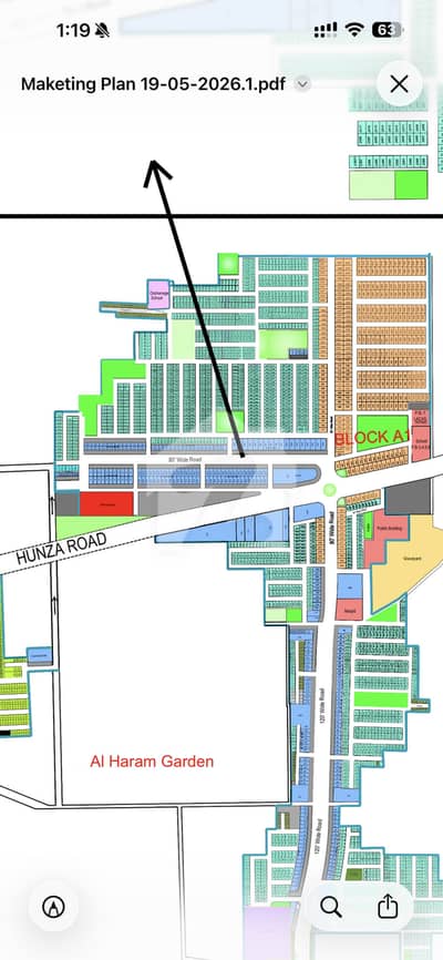 8 Marla Commercial plot for sale on 150ft Hunza Road Central Park Housing Scheme